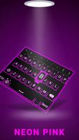 Neon Pink Keyboard الملصق