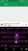 Neon Pink Keyboard - IOS Emoji الملصق