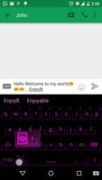 Neon Pink Keyboard - IOS Emoji تصوير الشاشة 2