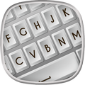 Solid White 3D Keyboard Theme
