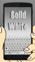 Solid White 3D Keyboard Theme Affiche