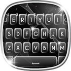 Sparkle Black and White Keyboard ikon