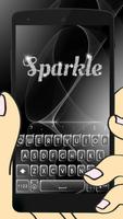 Poster Sparkle Black and White Keyboard