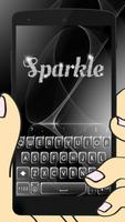 Sparkle Black and White Keyboard poster
