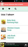 Resep Makanan Bayi & Batita capture d'écran 1