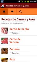 Recetas de Carnes y Aves Plakat