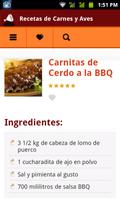 برنامه‌نما Recetas de Carnes y Aves عکس از صفحه