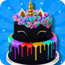 Black Unicorn Cake Maker! DIY Rainbow Glitter Food APK