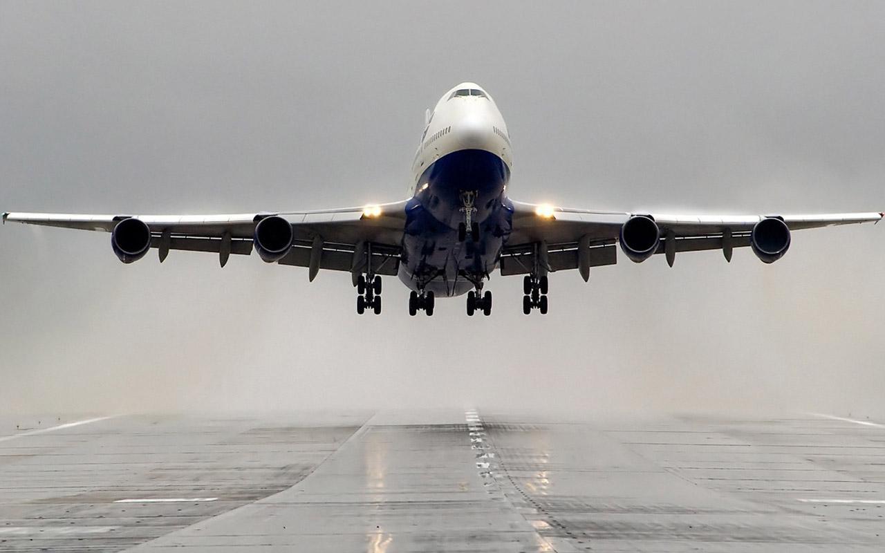 Боинг 747 взлет