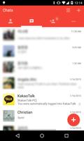 KakaoTalk theme Material Red+ تصوير الشاشة 1