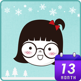 눈소녀♥ 카카오톡 테마 иконка