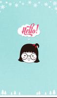 눈소녀♥ 카카오톡 테마 الملصق