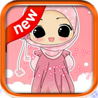 Cute Cartoon Hijab Girl आइकन