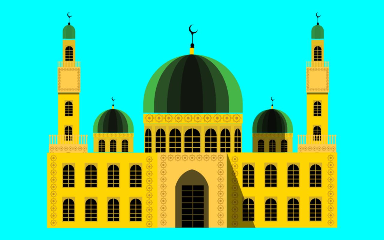 Menggambar Masjid Bagus  Gambar  Islami 