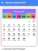 Kalender 2019 Terlengkap โปสเตอร์