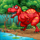 Puzzles dino game Kids آئیکن