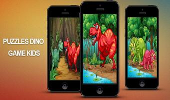 Puzzles dino game Kids Affiche