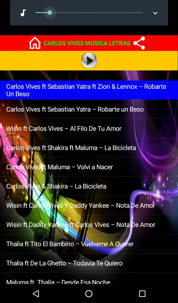 Descarga de APK de Carlos Vives – Robarte Un Beso para Android