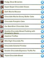 Recetas de chocolate captura de pantalla 1