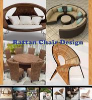 Chaise en rotin Design Affiche