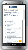 KPK TMO TEST PREPARATION: Tehsil Municipal Officer Affiche