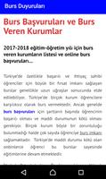 برنامه‌نما Burs Duyuruları عکس از صفحه