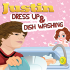Justin Dress Up & Dish Washing icon