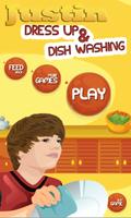Justin Dress Up & Dish Washing-poster