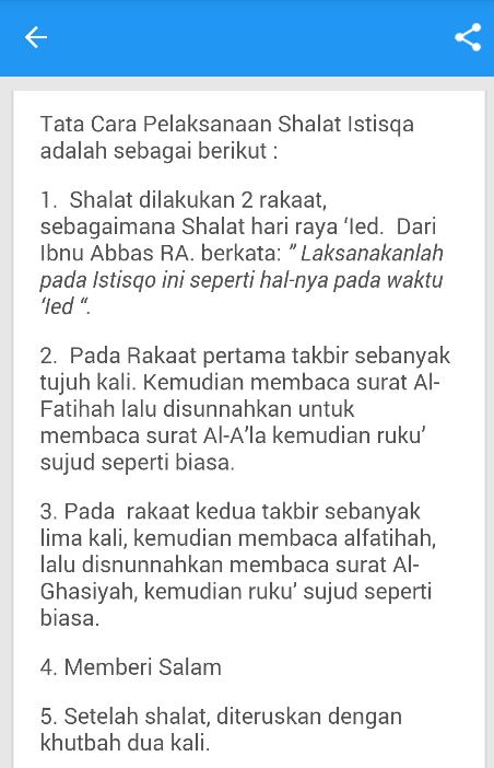 Tata cara sholat istisqa