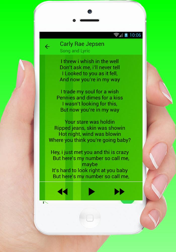 Carly Rae Jepsen Best Song Call Me Maybe Lyrics For Android Apk Download
