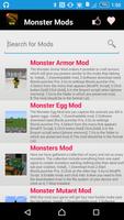 Monster Mod For MCPE' ảnh chụp màn hình 1