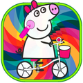 How to color Peppa Pig kids coloring