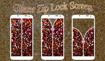 Glitter Zip Lock Screen-poster