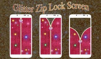 Glitter Zip Lock Screen screenshot 1