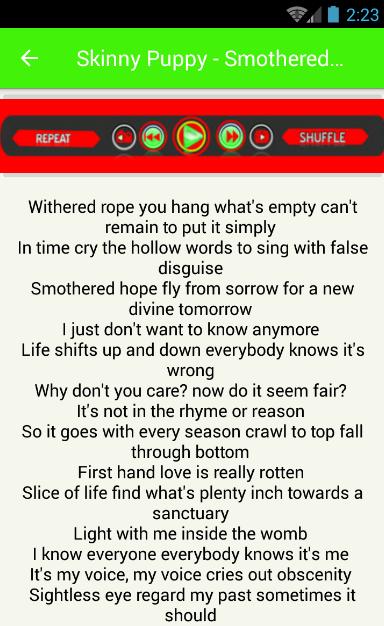 Skinny Puppy Lyrics for Android - APK Download