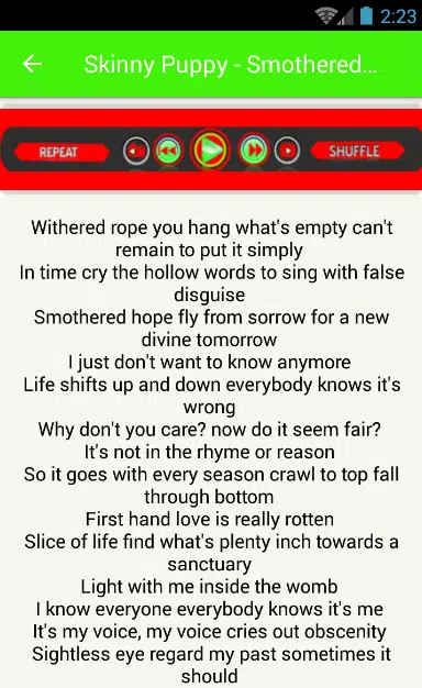 Skinny Puppy – Smothered Hope Lyrics
