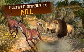 Angry Lion Jungle Simulation ảnh chụp màn hình 1