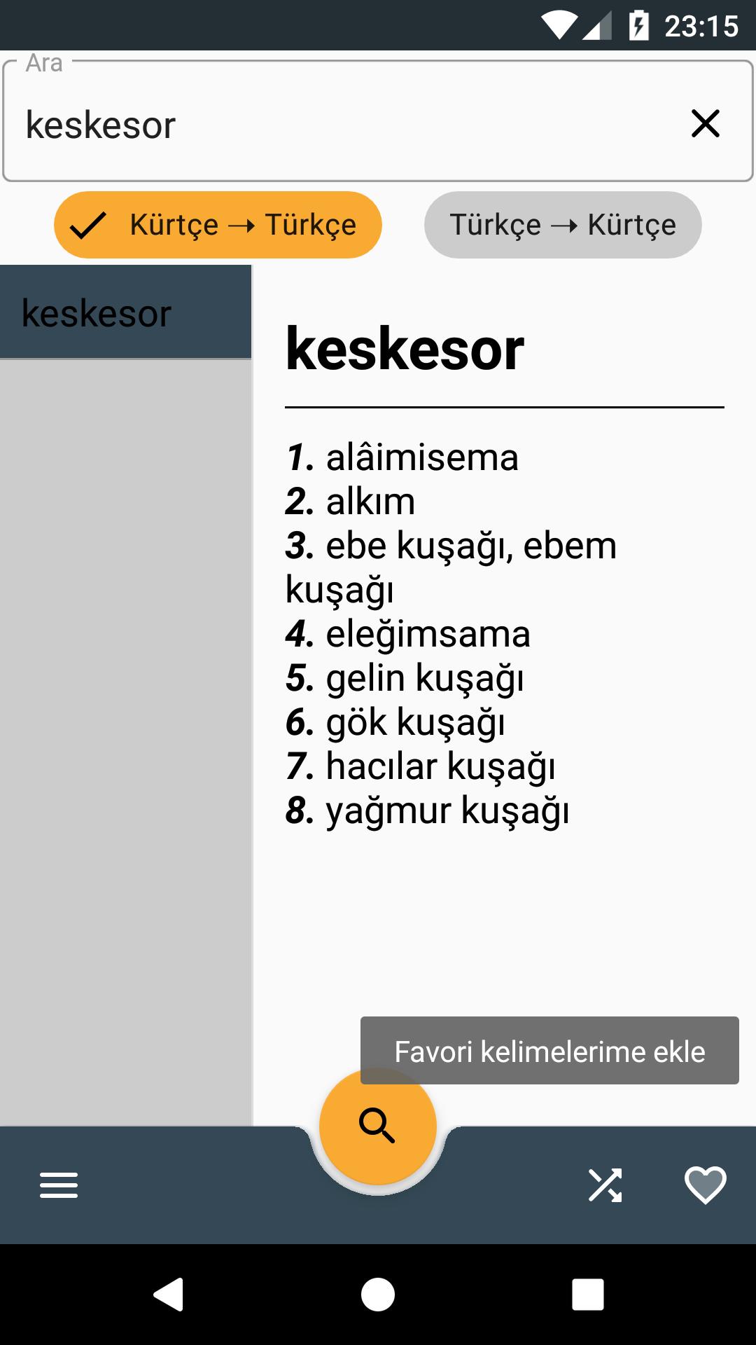 Android Icin Ferheng Kurtce Turkce Sozluk Apk Yi Indir