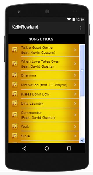 Kelly Rowland Top Songs & Hits Lyrics. for Android - APK Download