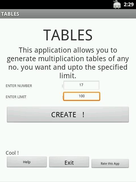Table generator Table generator