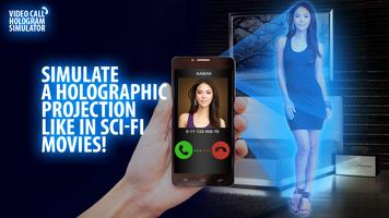 Video Call Hologram Simulator Affiche