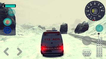 Ambulanc conduire sur la neige capture d'écran 2