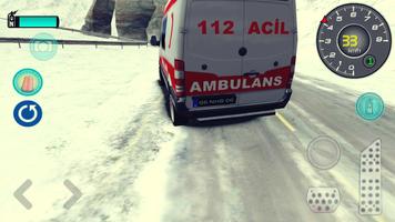 Ambulanc conduire sur la neige capture d'écran 3