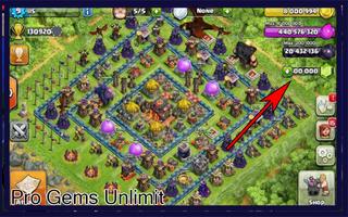 Poster Pro Gems Clash of Clans FHX