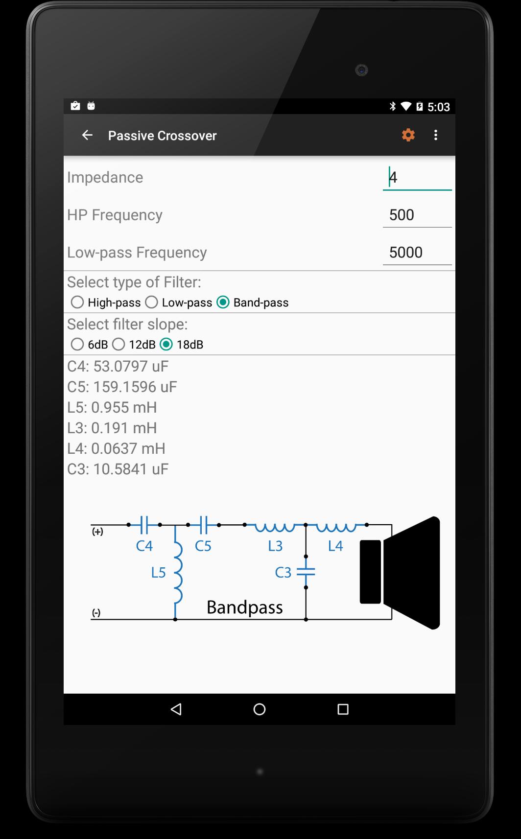 Crossover Calculator for Android APK Download