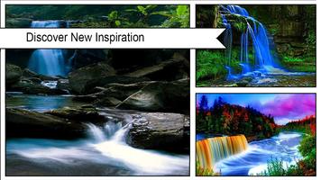 Wallpaper 3D Waterfall Swan screenshot 1