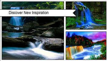 3D Wallpaper Waterfall Swan Ekran Görüntüsü 1