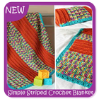 Simple Striped Crochet Blanket Patterns icon