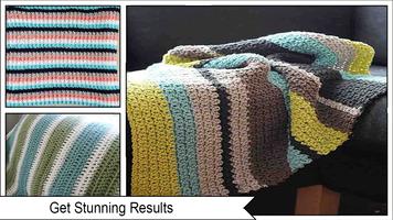 Simple Striped Crochet Blanket Patterns screenshot 3