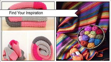 Simple Striped Crochet Blanket Patterns পোস্টার